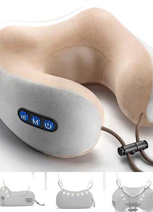 Електрична подушка-масажер для шиї, масажер подушка для шиї, подушка для шиї з функцією підігрівання, nst