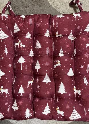 Новорічна подушка на стілець