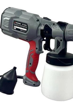 Краскопульт электрический профессиональный 550вт intertool, электрический пульверизатор, nst