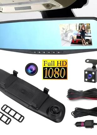 Автомобильный видеорегистратор с двумя камерами и дисплеем (2 камеры), nst