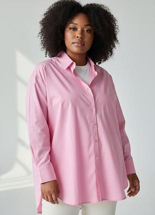 Жіноча рубашка сорочка блузка рожева розовая женская блуза батал батальна батальная primark купить размер хл ххл купити розмір xl xxl бавовна котон