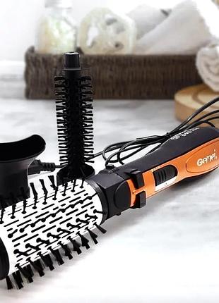 Фен браш із насадками, стайлер для волосся з обертовою насадкою 3в1, стайлер із насадками, nst