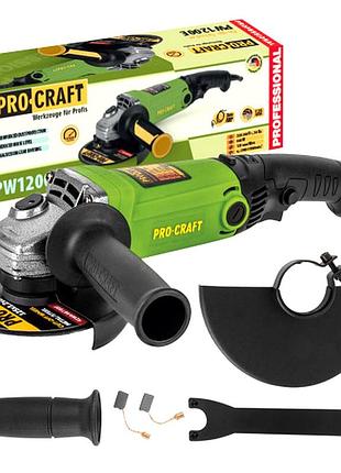 Кутові шліфувальні машини з регулюванням обертів 125 мм/ 1200 вт procraft (німеччина), nst