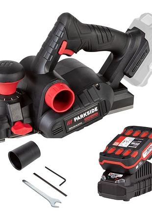 Рубанок по дереву электрический аккумуляторный бесщеточный parkside (германия), nst