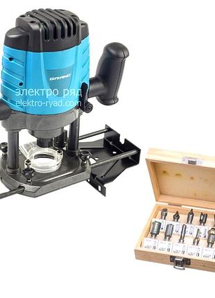 Фрезеры по дереву + набор фрез 12шт 1900w grand (чехия), маленький ручной фрезер, nst