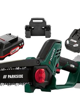 Цепная пила на акамуляторе parkside (германия), беспроводная цепная пила для дачи, nst