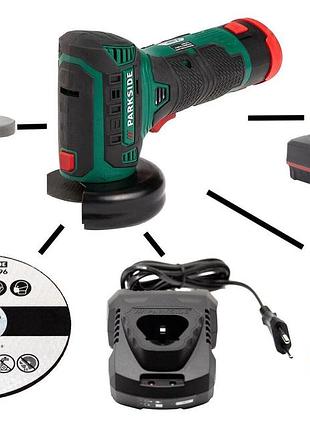 Шліфувальна машина кутова для металу 76 мм parkside (німеччина), nst