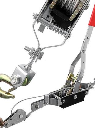 Автомобильная лебедка 4тон (4т/ трос 2.50м x 5.5мм), автомобильная ручная лебедка, nst