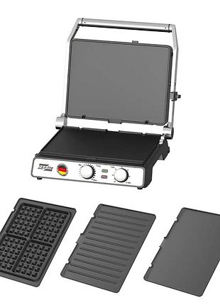 Гриль электрический контактный, гриль аппарат электрический 3в1 3500w zepline (германия), nst