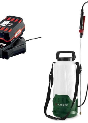 Опрыскиватель аккумуляторный с ручной подкачкой 5l parkside (германия), nst