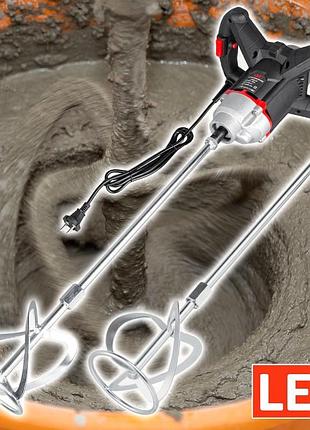 Мешалка миксер для красок штукатурки 2500вт lex (польша), миксер для замеса раствора, перемешиватели миксеры строительные, nst