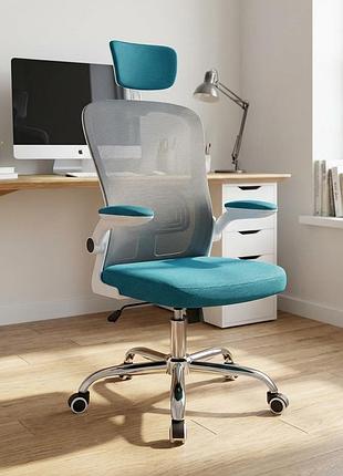 Крісло обертове комп'ютерне/дитяче oc-8970w perfect home україна сірий/блакитний (pfh-092061)