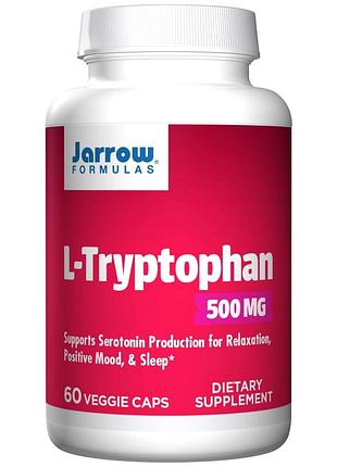 Аминокислота jarrow formulas l-tryptophan 500 mg, 60 капсул