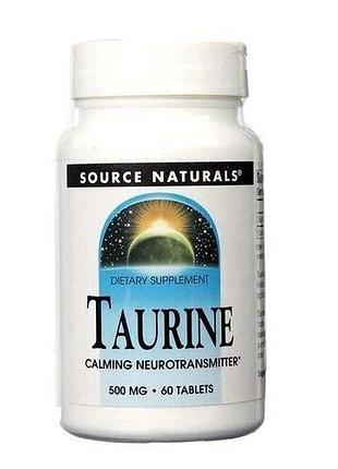 Таурин source naturals taurine, 60 таблеток