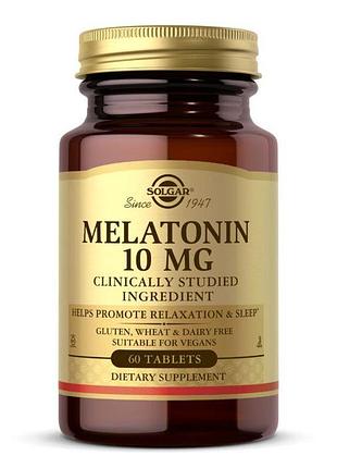 Натуральна домішка solgar melatonin 10 mg, 60 таблеток