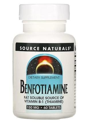 Бенфотиамин source naturals benfotiamine 150 mg, 60 таблеток