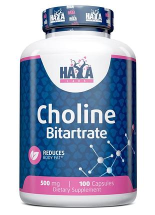 Вітаміни та мінерали haya labs choline bitartrate 500 mg, 100 капсул