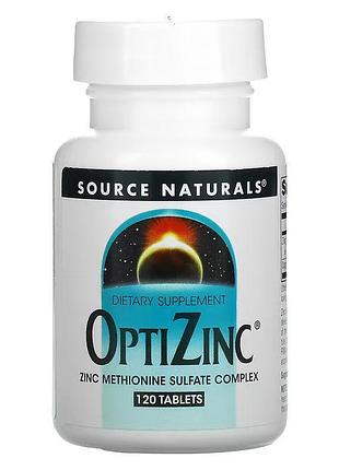 Цинк з міддю source naturals optizinc, 120 таблеток