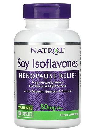 Натуральная добавка natrol soy isoflavones 50 mg, 120 капсул