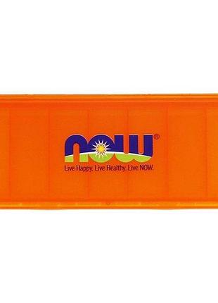 Таблетница now 7-day pill box, orange