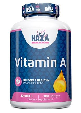 Вітаміни та мінерали haya labs vitamin a 10000 iu, 100 капсул