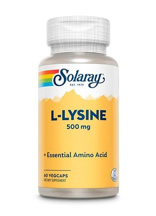 Аминокислота solaray l-lysine 500 mg, 60 вегакапсул