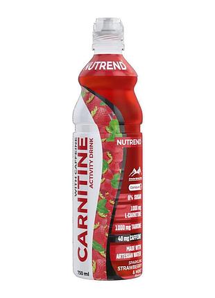 Напиток с карнитином и кофеином nutrend carnitine activity drink with caffeine, 750 мл - клубника-мята