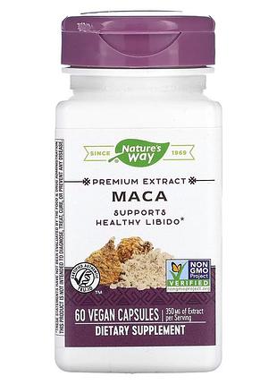 Натуральна домішка nature's way premium extract maca 350 mg, 60 вегакапсул