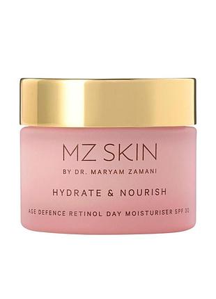 Солнцезащитный крем mz skin hydrate and nourish age defence retinol day moisturiser spf 30, 50 мл