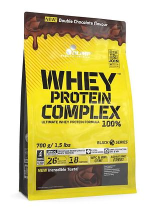 Протеїн olimp whey protein complex 100%, 700 грамів подвійний шоколад