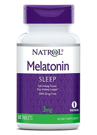 Натуральна домішка natrol melatonin 3 mg, 60 таблеток