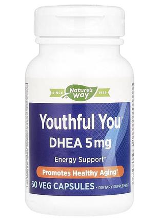 Стимулятор тестостерону nature's way youthful you dhea 5 mg, 60 вегакапсул