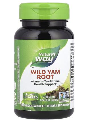 Натуральна добавка nature's way wild yam root, 100 вегакапсул