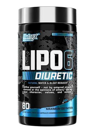 Діуретик nutrex research lipo-6 diuretic, 80 капсул