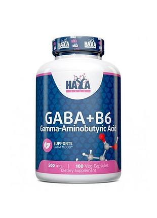 Амінокислота haya labs gaba + b6, 100 вегакапсул