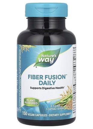 Суміш харчових волокон nature's way fiber fusion daily, 150 вегакапсул для підтримки травної системи