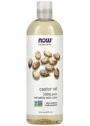 Масло для тела now solutions castor oil, 473 мл