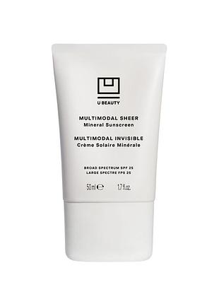 Солнцезащитный крем u beauty multimodal sheer broad spectrum spf 25, 50 мл