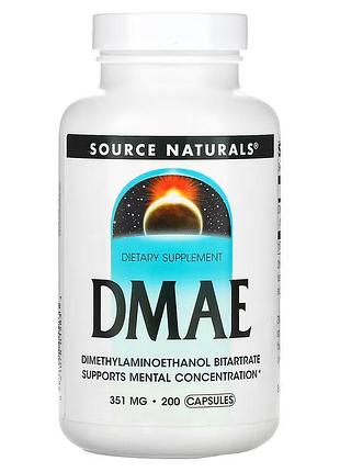 Натуральная добавка source naturals dmae, 200 капсул