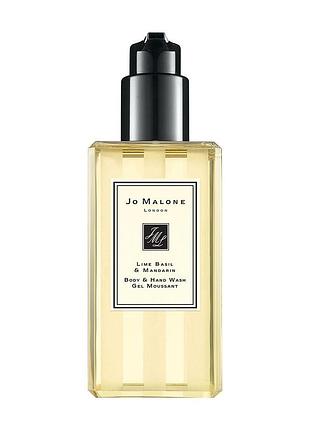 Гель для душа jo malone london lime basil and mandarin body and hand wash, 251 мл
