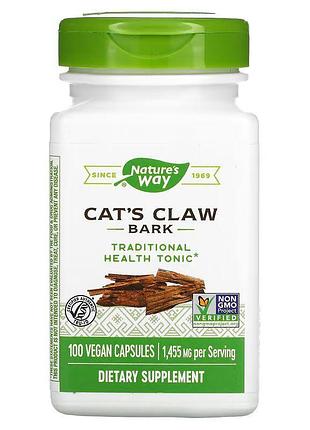 Кора котячого кігтя nature's way cat's claw bark, 100 вегакапсул для підтримки імунної системи