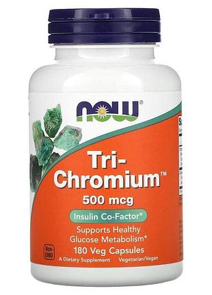Витамины и минералы now tri-chromium 500 mcg, 180 вегакапсул