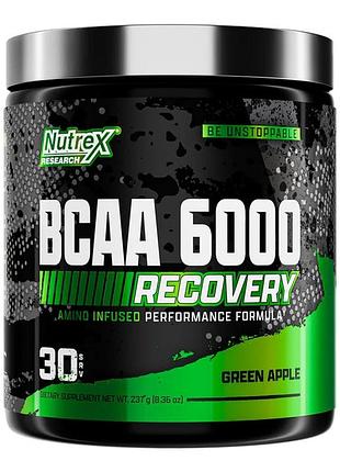Аминокислота bcaa nutrex research bcaa 6000, 255 грамм зеленое яблоко