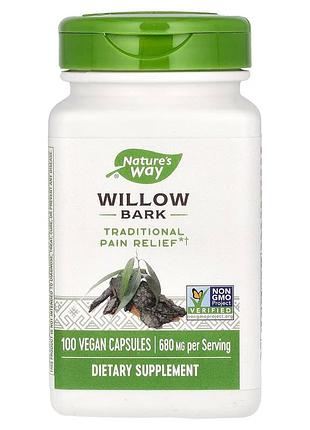 Екстракт кори верби nature's way willow bark, 100 вегакапсул для підтримки здоров'я суглобів