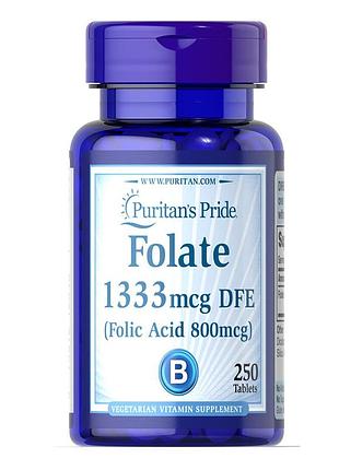 Витамины и минералы puritan's pride folic acid 800 mcg, 250 таблеток