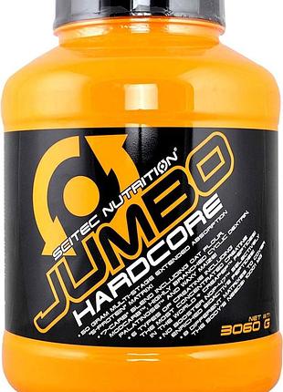 Гейнер scitec jumbo hardcore, 3.060 кг білий шоколад