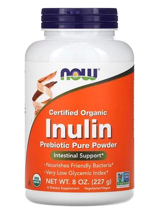 Натуральна добавка now inulin powder, 227 грам