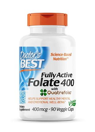 Витамины и минералы doctor's best fully active folate 400 mcg, 90 вегакапсул