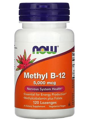 Вітаміни та мінерали now methyl b12 5000 mcg, 120 льодяників