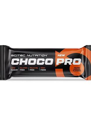 Батончик scitec nutrition choco pro, 50 грамів солона карамель